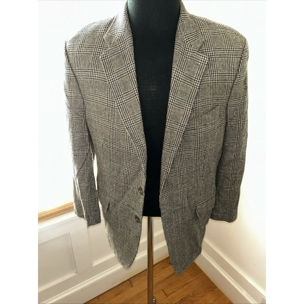 VTG Ralph Lauren Chaps Blazer Plaid Sports Coat Jacket Silk Wool Blend 44 Canada